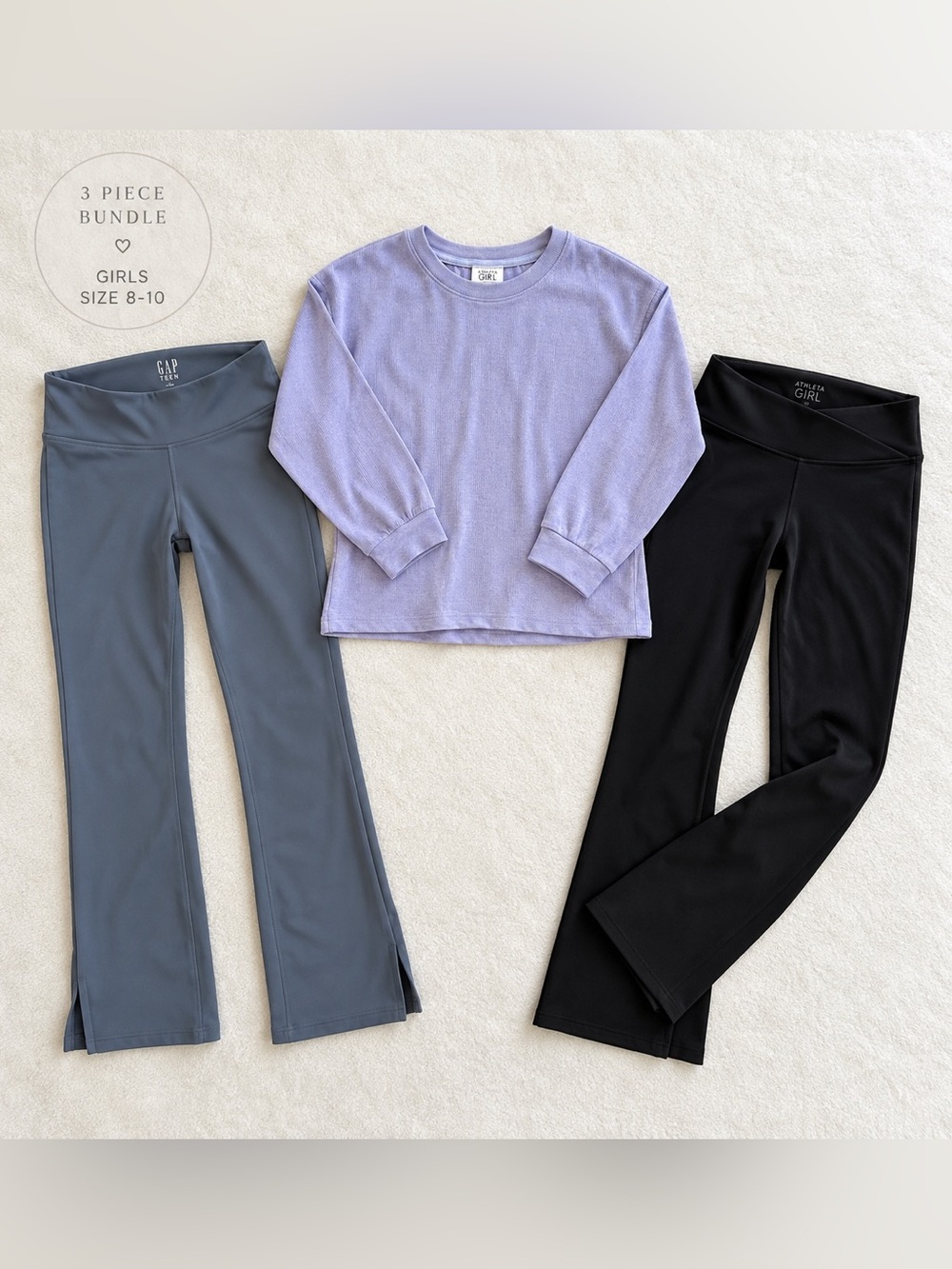 Athleta Girl + Gap Teen 3pc Activewear Bundle 8-10